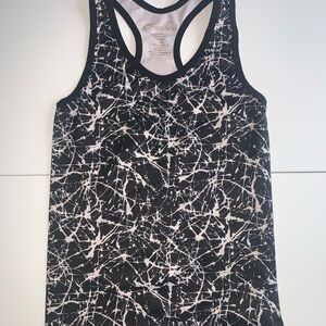 Feathers Monochrome Splatter Tank Top